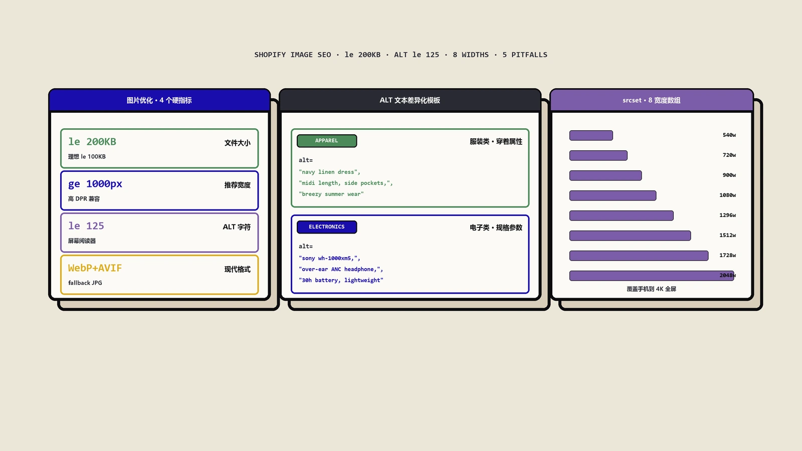 Shopify图片SEO优化完整指南：125步骤+5类避坑实战
