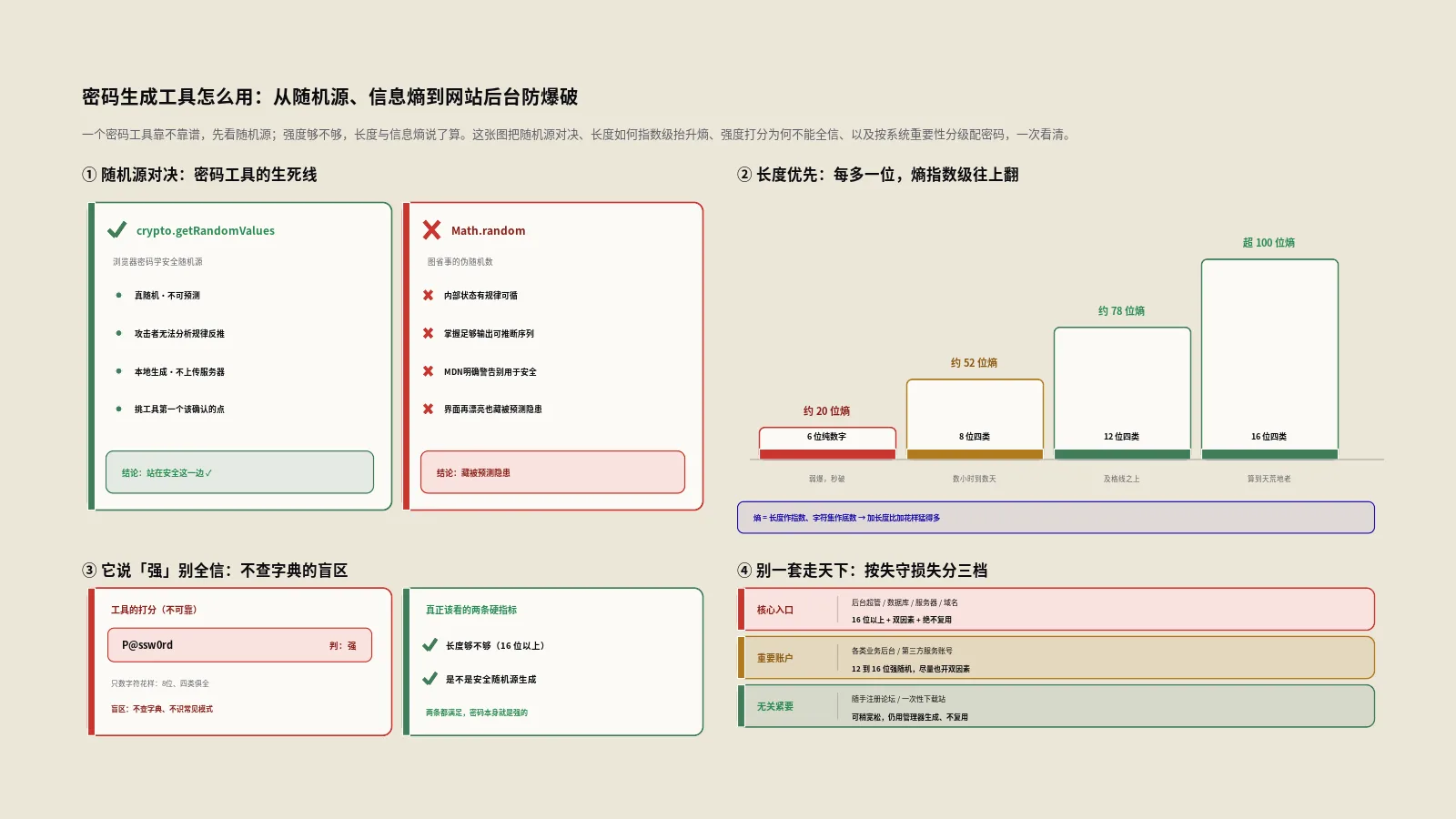 密码生成工具怎么用？从随机源、信息熵到网站后台防爆破