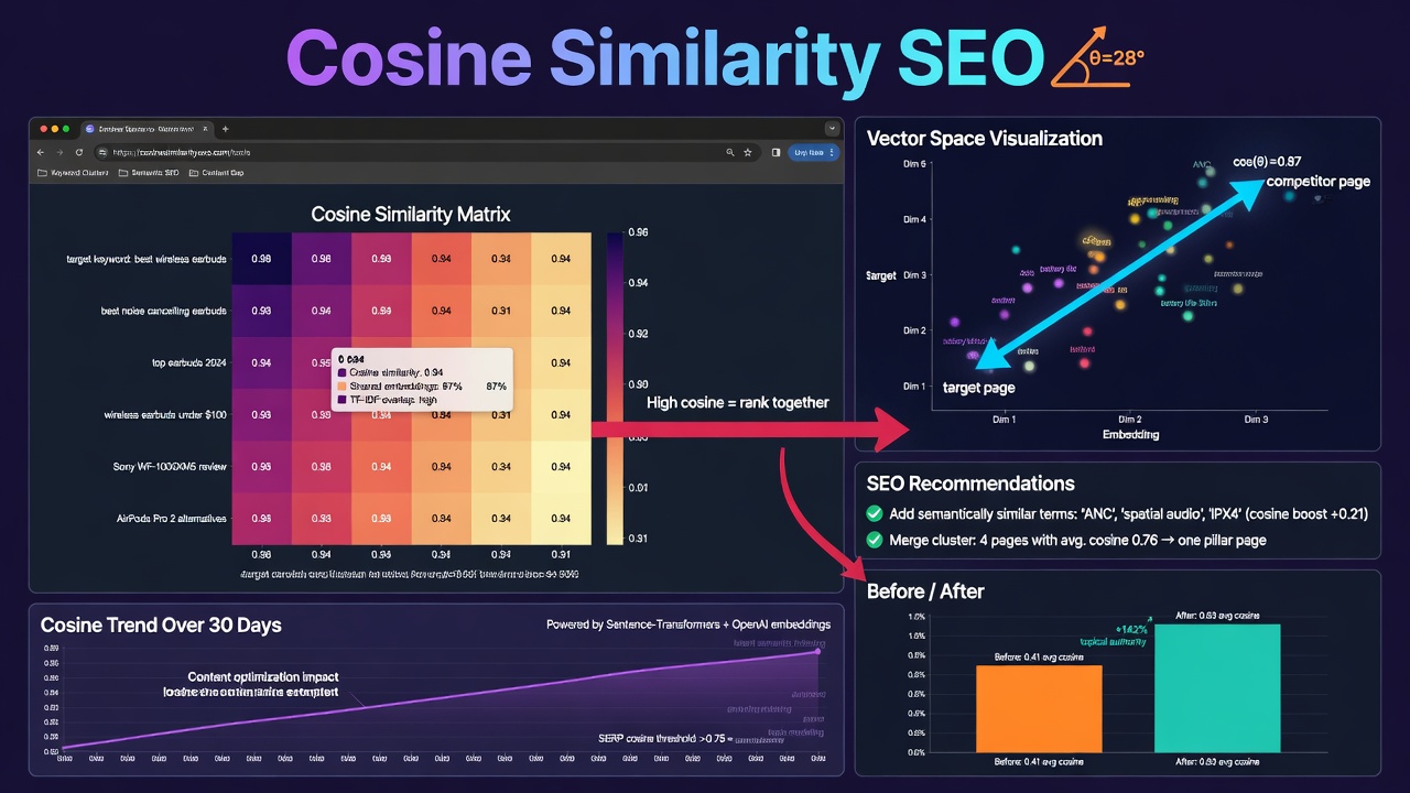 电商SEO语义优化实战：用余弦相似度碾压竞品排名