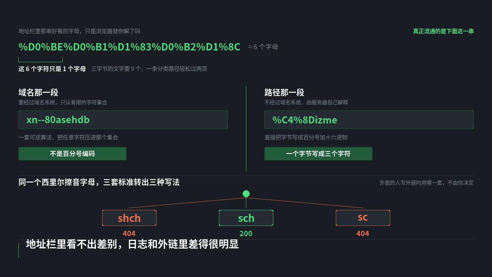 小语种URL用本地字母还是拉丁转写，地址栏里看不出差别，日志和外链里差得很明显
